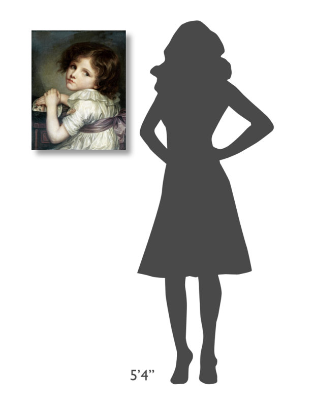 " Child With A Doll " by Jean Baptiste Greuze, 22" H x 17" W x 2" D