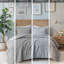 Édredon en fausse fourrure à motif médaillon double / grand brodé gris avec aspect Aspect ultra et option de lavage en machine