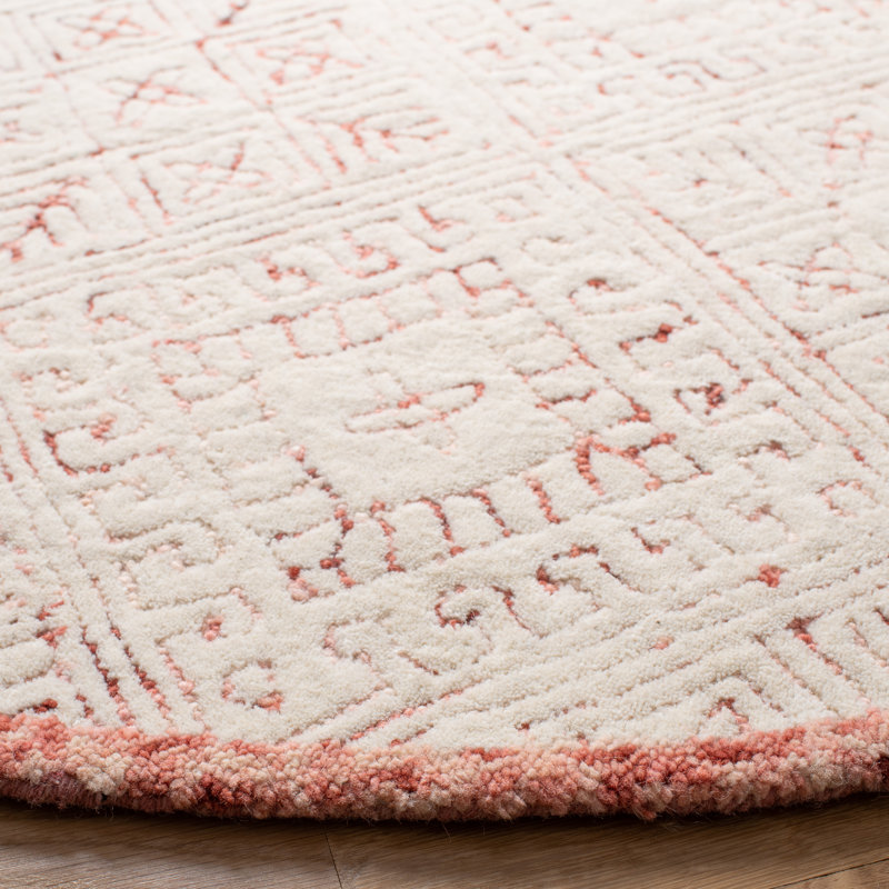 Fulvia Hand Tufted Wool Southwestern Rug, Round 6'