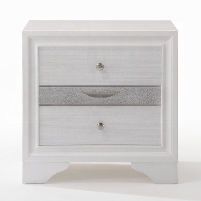 Ashtyn 3-Drawer Nightstand, White