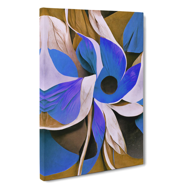 Abstract Floral Art No.5 - Wrapped Canvas Print, 50cm H x 35cm W x 3cm D