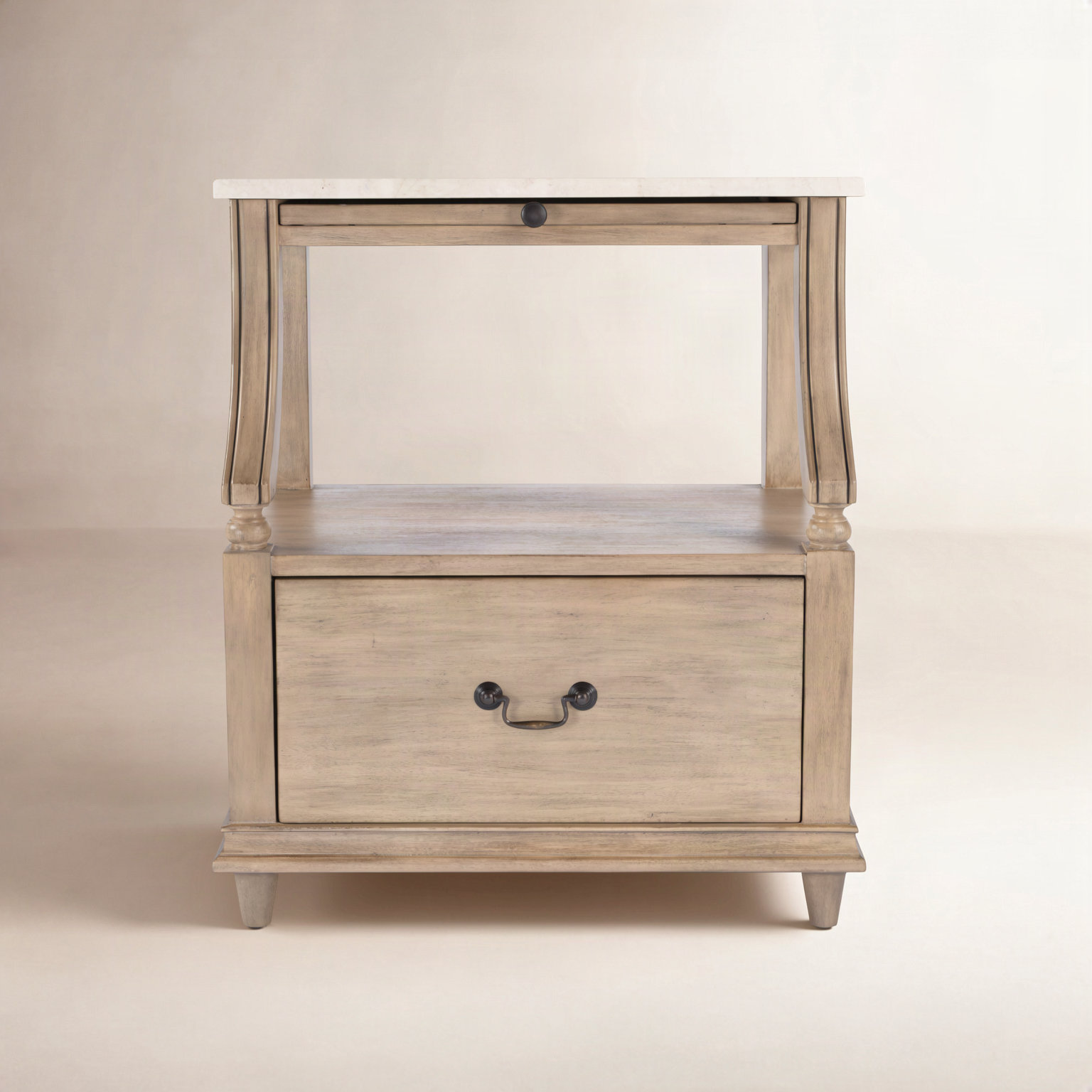 Aberdale Mahogany Nightstand, Sandalwood Beige