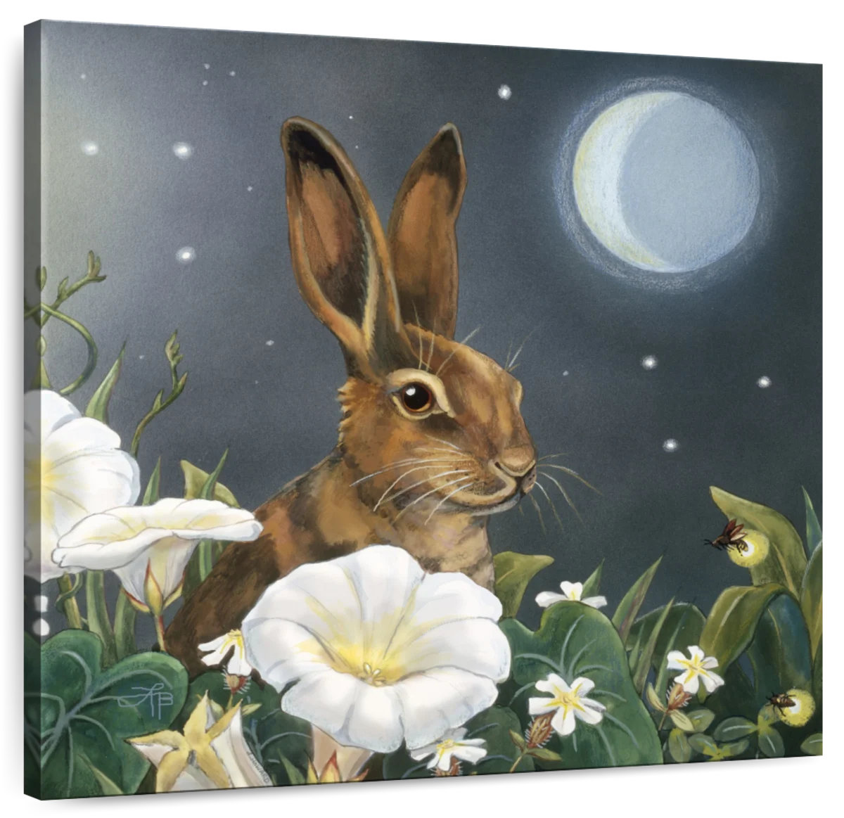 Ebern Designs Brampt Rabbit Under The Moon | Wayfair