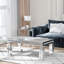 Amla Glass Coffee Table Diamonds Mirrored Top Coffee Table