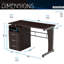 Bureau d'ordinateur avec beaucoup de rangement