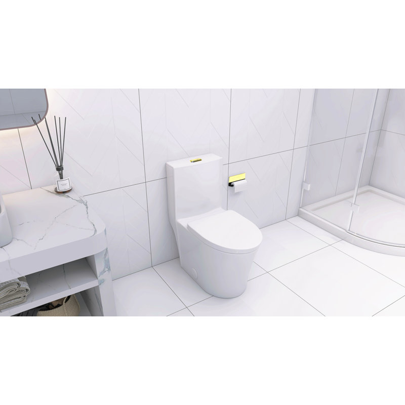 Toilette allongée une pièce - blanc