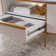 Roseellen 48''L Oval Coffee Table With Storage, Center Table With Open Shelf, Fluted Design
