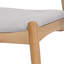 Ensemble de 2 chaises de salle à manger en bois d'hévéa avec dossier ergonomique et coussins de confort, naturel et beige