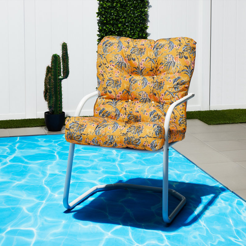 Vera Bradley Outdoor Seat/Back Cushion, Rain Forest Toile Gold
