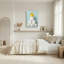 Ensemble de 1 tableau mural en toile tendue représentant un canard sur un rouleau, pour la décoration de la salle de bain-791389207