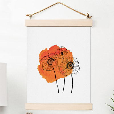 Coquelicots orange, reproduction d'art