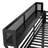 Queen Over Queen Metal Bunk Bed with Ladder and Storage Shelf, Ideal for Adults and Teens, Ensuring Comfort and Space Efficiency