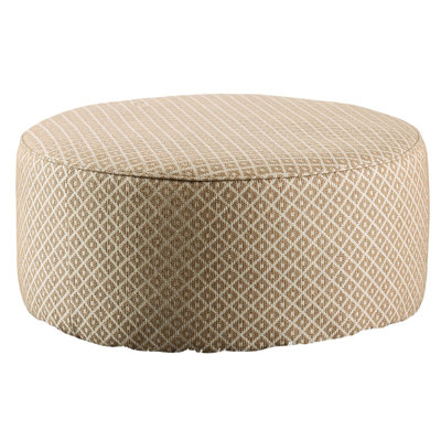 Gold & Gray Linen - Like Upholstered Transitional With Welt Trim, 39" X 39", 18" Tall, Solid Wood Structure Trimmed , Base