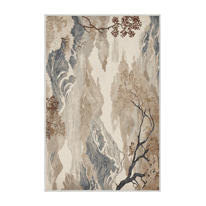 Crimson Flow Rug, Rectangle 3' x 5'