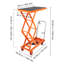 Hydraulic Lift Table Cart, 770lbs Capacity 59" Lifting Height, Manual Double Scissor Lift Table with 4 Wheels and Non-slip Pad, Hydraulic Scissor Cart for Material Handling and Transportation