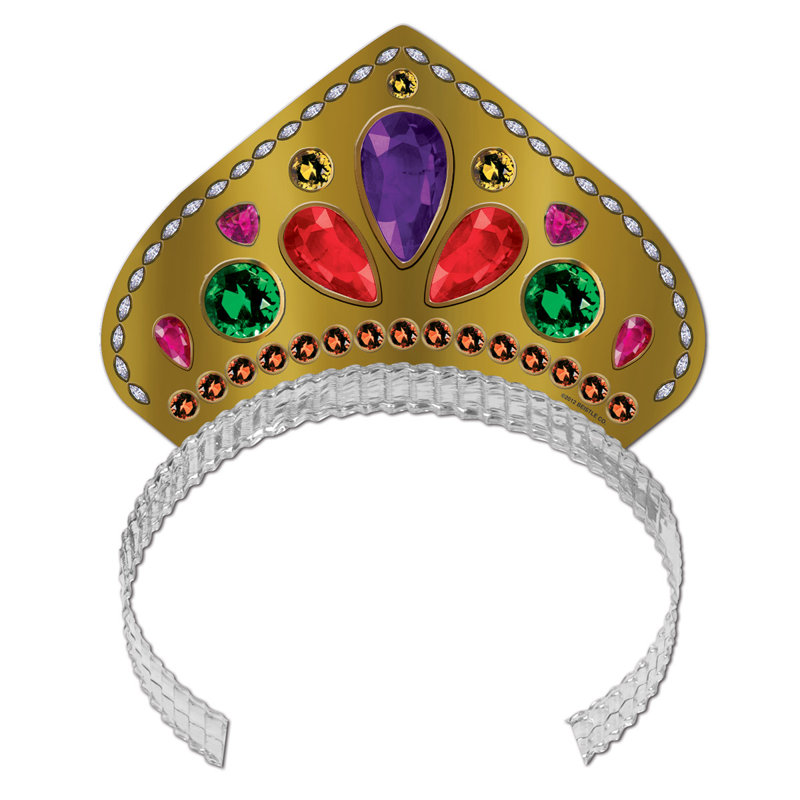 Printed Jeweled Tiara - Pack of 72