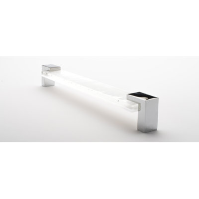 Affinity 8" CTC White Glass Decorative Cabinet Hardware Bar Pull