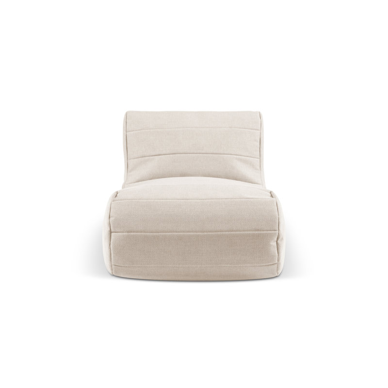 Polyester Outdoor Friendly Bean Bag Lounger, Beige