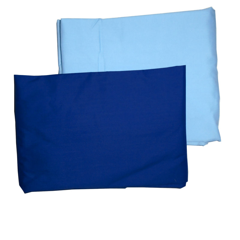 Drap-housse pour lit de bébé Mcintire, Bleu pâle / Marine