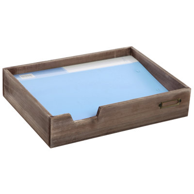 Chasewych Solid Wood Stackable Distressed Paper Organiser