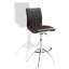 Moderne réglable en brun, facile à assembler, de 2 tabourets de bar de hauteur brune, 2 avec revêtement microbien
