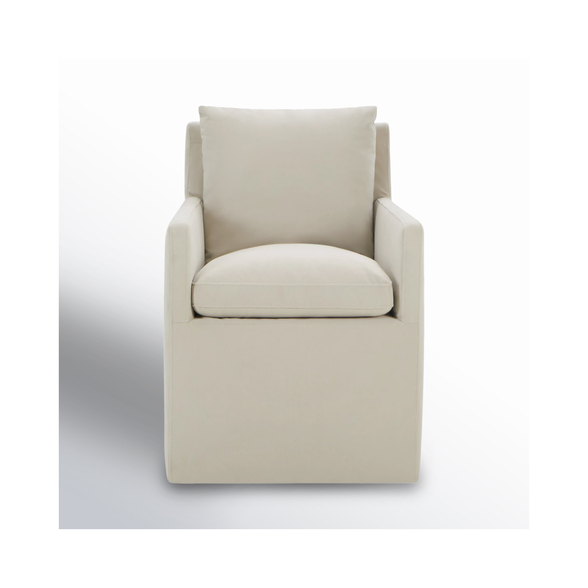 Alayaa Upholstered Arm Chair, Bella Beach Performance Velvet
