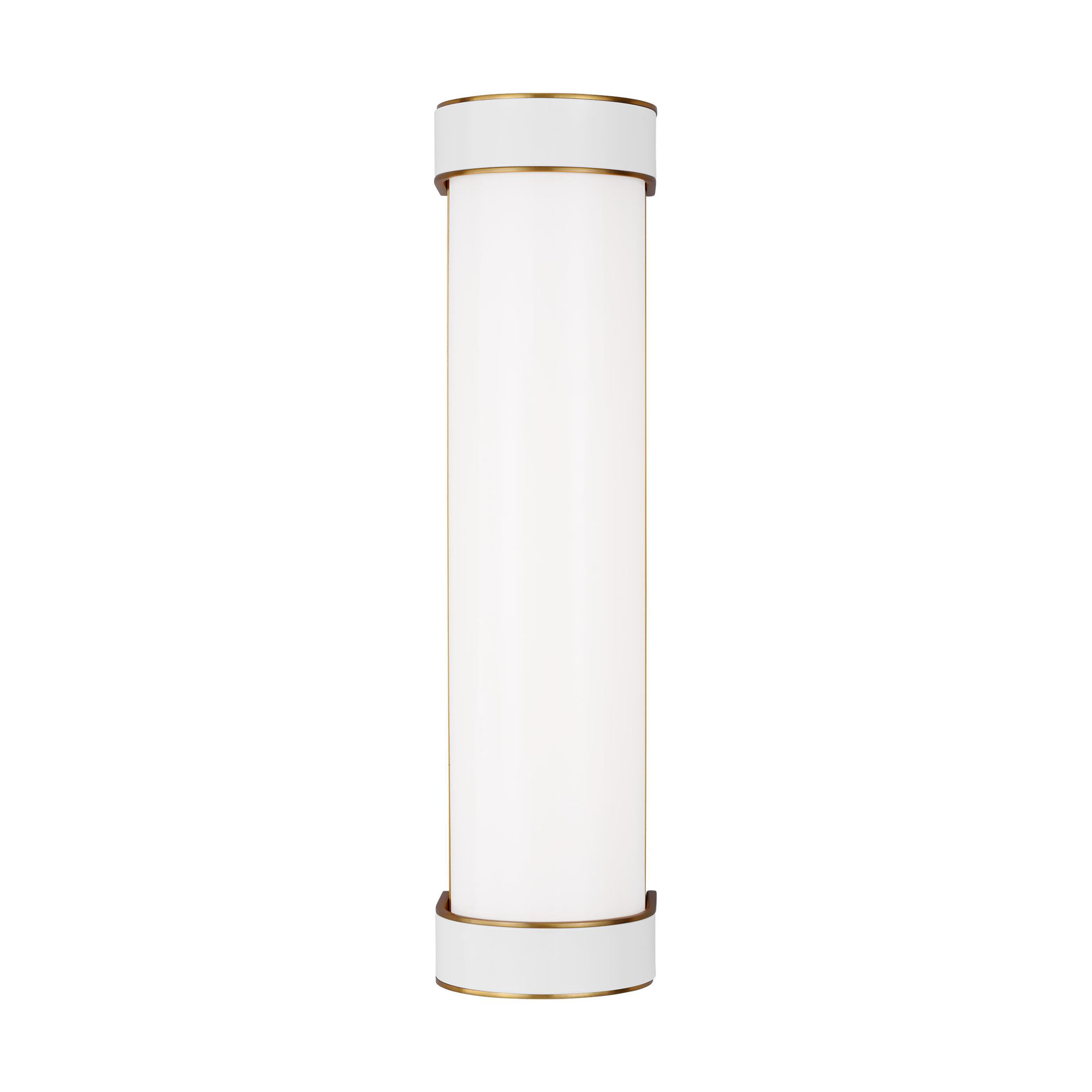 Moraine Single Alabaster Dimmable Vanity Light, Burnished Brass