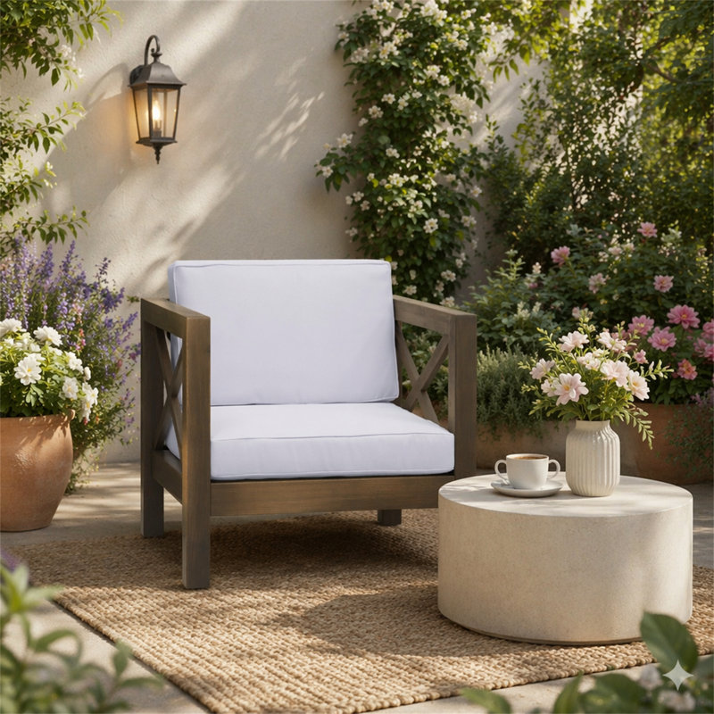 CHAISE CLUB BRAVA, White, Gray