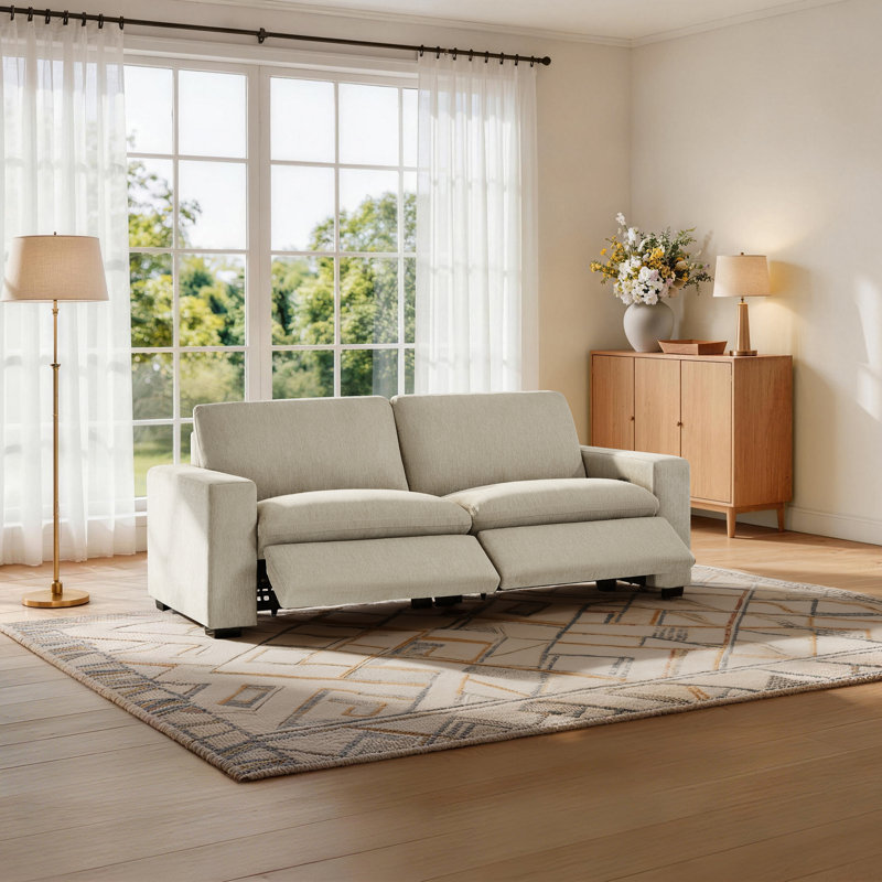 Canapé modulaire inclinable électrique avec technologie Zero-Wall - configuration à deux places, Beige