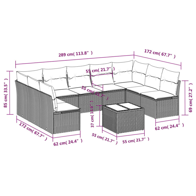 Vidaxl Garden Sofa Set