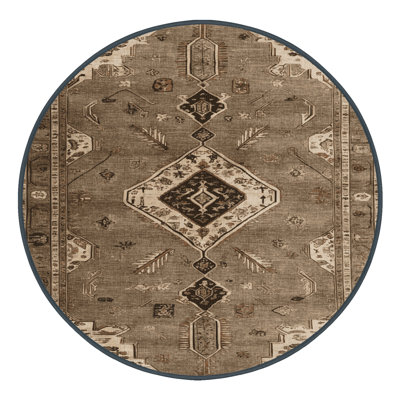Machine Washable Persian Brown Area Rug