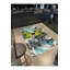Tapis décoratif moderne bleu et gris-1029295867