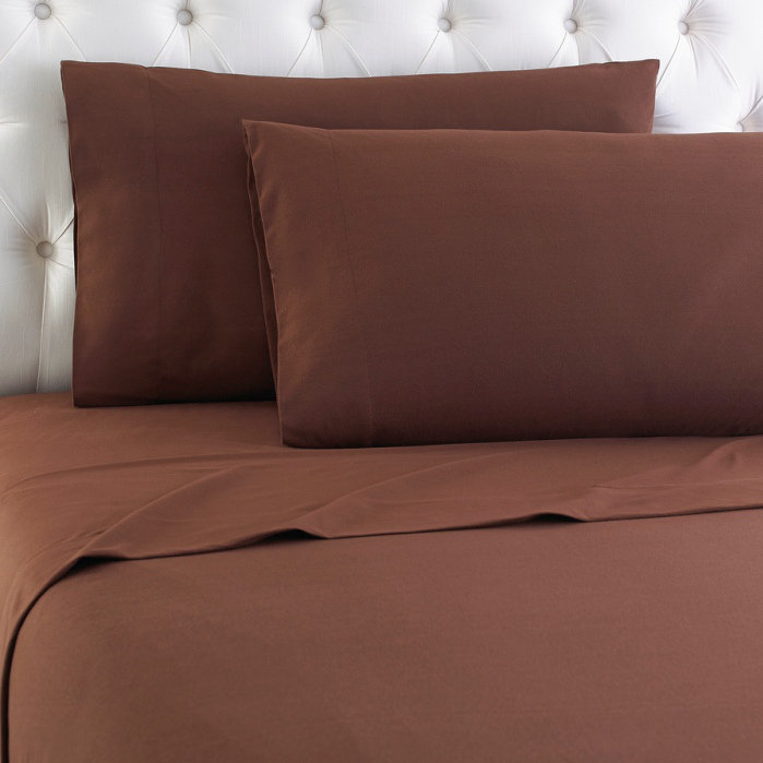 Ensemble de draps à poche profonde en microflanelle® de couleur unie, Drap pour très grand lit californien + drap-houss