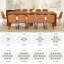 Ensemble de table de salle à manger Haakon 118 po avec chaises, console extensible avec rallonge, table de salle à manger, 2 à 12 places assises, table de salle à manger longue et pliante peu encombrante (table + 12 chaises)-124538928-124538929