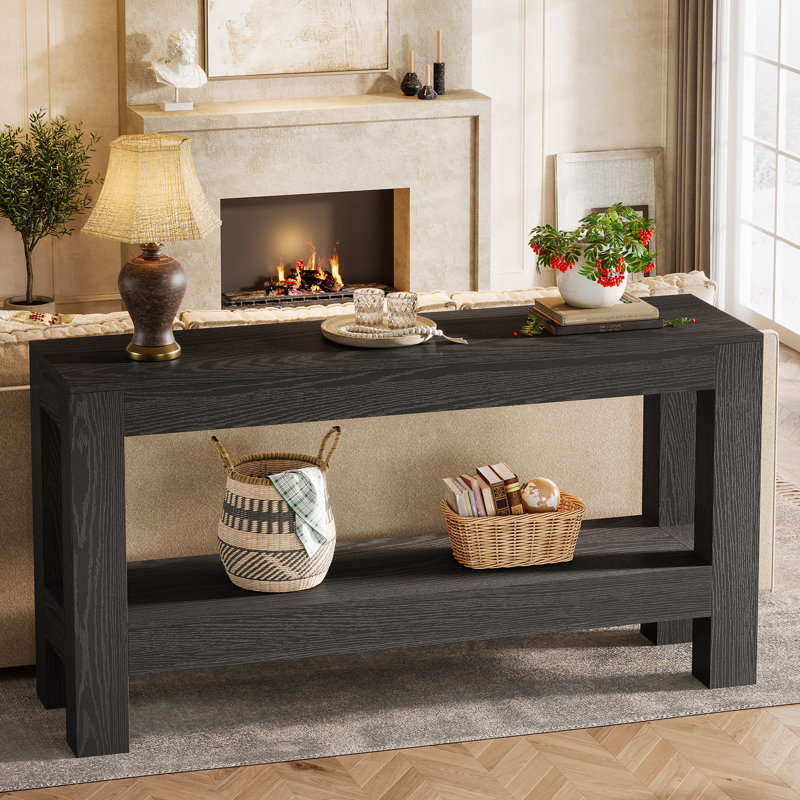 Table basse à 2 niveaux 62,99 po, Noir