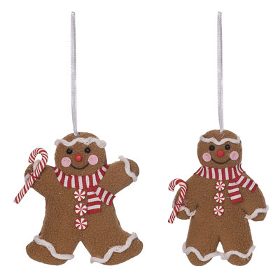 Foam Gingerbread Ornament Set of 2 - Colorful Christmas Tree Decorations for Indoor Use - Perfect for Gift Giving and Hostess Gifts - Festive Holiday Decor for a Cheerful Christmas Celebration!