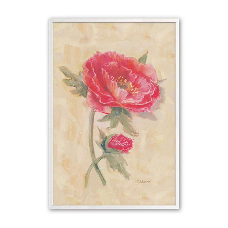 Impression sur toile «Coquelicots épicés» par Carol Rowan, H 48 po x l 36 po, Blanc