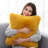 (Cover Only) Pack of 1 Furry&Faux Solid Colors Throw Pillow Cover 16"x16"-362228349-362228346