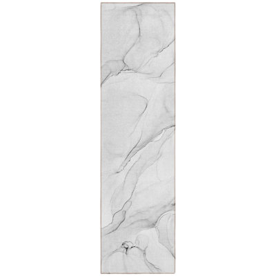 Tapis de couloir d'extérieur 8 po gris