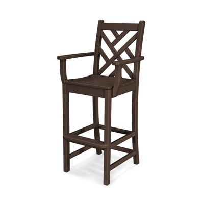 POLYWOOD Chippendale Bar Arm Chair in Sand