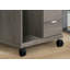 Bureau, classeur, chariot d'imprimante, classeur roulant, mobile, rangement, travail, stratifié brun, contemporain, moderne