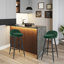 Aaser Upholstered Counter Stool with Metal Frame