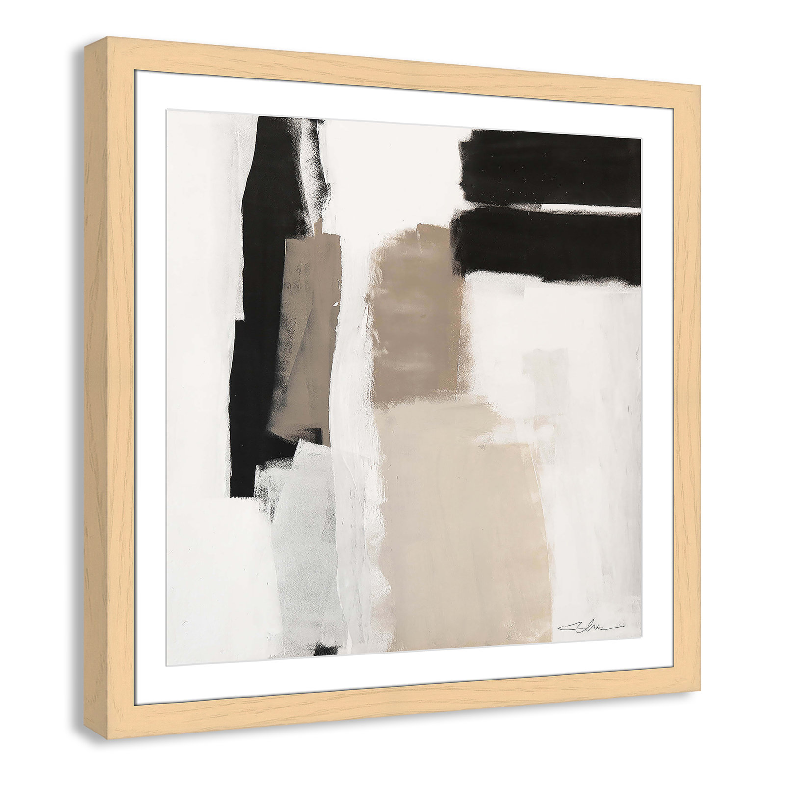Earth Scapes II Print, Natural Cube Framed, 33.5" H x 33.5" W x 1.25" D