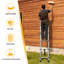Échelle télescopique compacte de 8,56 pieds pour la maison de camping-car Loft, échelle télescopique portable avec pieds en caoutchouc antidérapants, charge maximale 150 kg / 330 lb