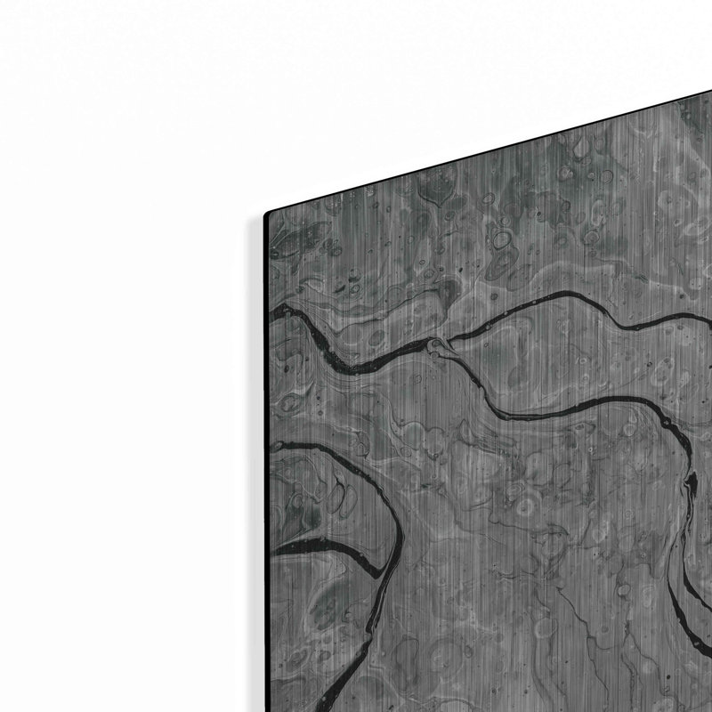 Ivy Bronx «Abstract in Grey V» par Cindy Jacobs, art mural en métal, H 24 po x l 24 po