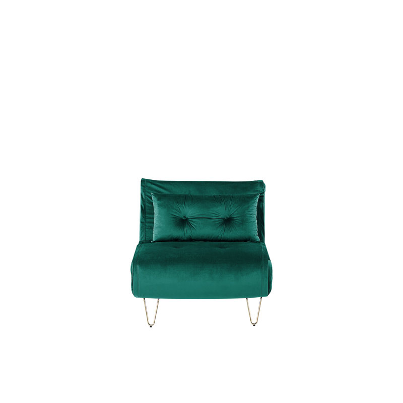 Millar Queen 85cm Upholstered Futon And Mattress, Dark Green