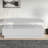 Modern Rectangular Coffee Table With Led Lights, 2 Drawers And Open Storage Shelf-544163487