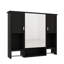 Armoire à pharmacie de salle de bain 35 po x 27,5 po, armoire de rangement murale avec miroir, armoire à miroir avec six tablettes ouvertes
