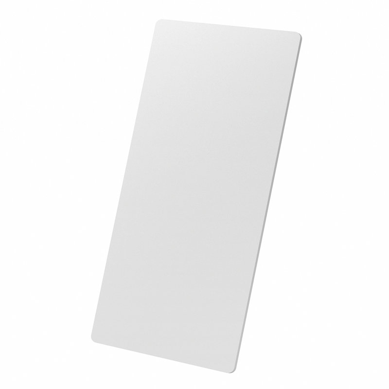 Solid One-Piece Desk Top Plus White, White Wood