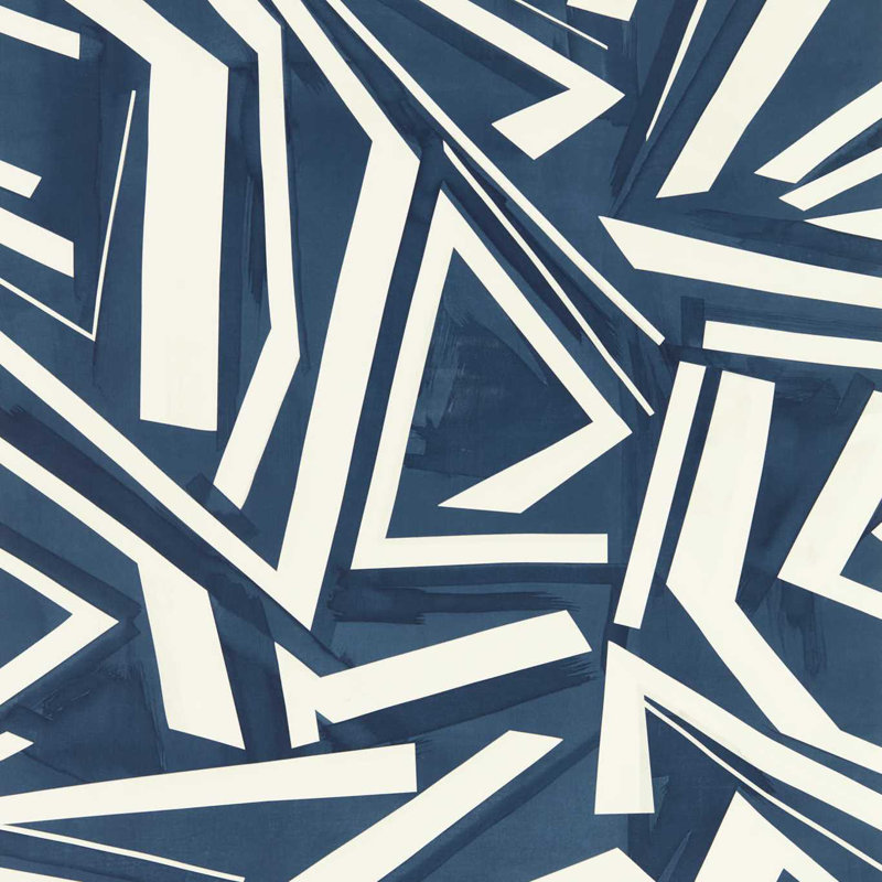 Transverse Geometric Wallpaper Roll, Ink